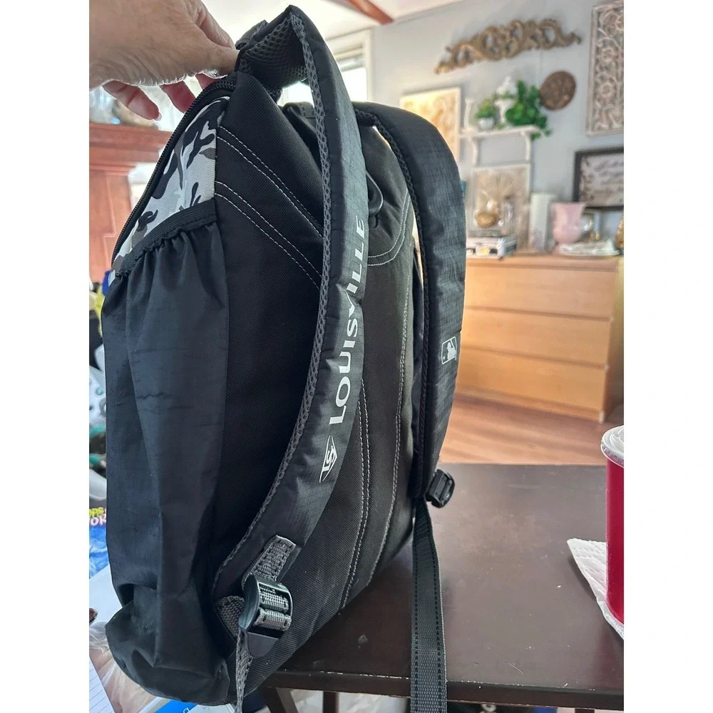 Louisville Slugger Baseball Backpack‎ Black Camo MLB Youth Kids Sport Gear Bag